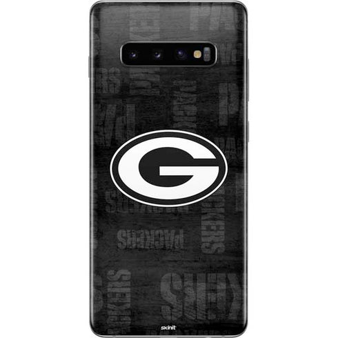 NFL Green Bay Packers Black & White Galaxy S10 Plus Skin