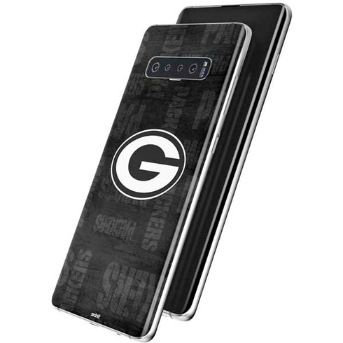 NFL Green Bay Packers Black & White Galaxy S10 Plus Skin