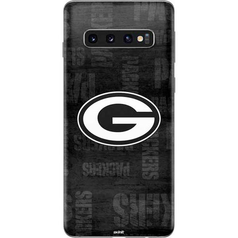 NFL Green Bay Packers Black & White Galaxy S10 Skin
