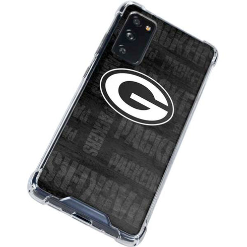 NFL Green Bay Packers Black & White Galaxy S20 FE Clear Case