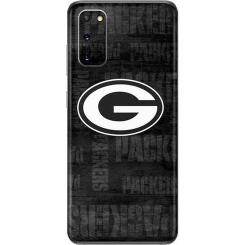 NFL Green Bay Packers Black & White Galaxy S20 Skin