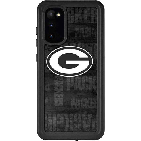 NFL Green Bay Packers Black & White Galaxy S20 Waterproof Case