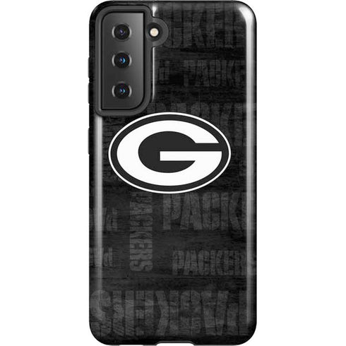 NFL Green Bay Packers Black & White Galaxy S21 5G Pro Case