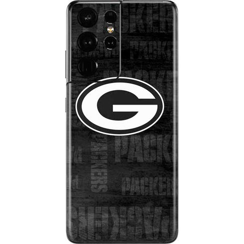 NFL Green Bay Packers Black & White Galaxy S21 Ultra 5G Skin
