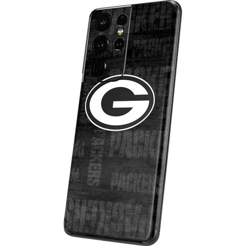 NFL Green Bay Packers Black & White Galaxy S21 Ultra 5G Skin