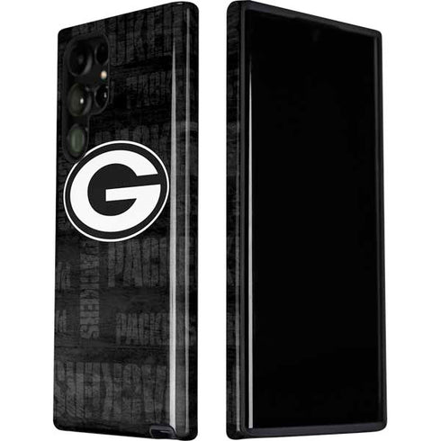 NFL Green Bay Packers Black & White Galaxy S22 Ultra Pro Case
