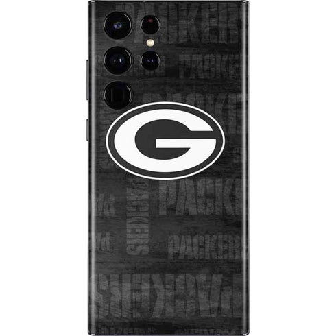 NFL Green Bay Packers Black & White Galaxy S22 Ultra Skin