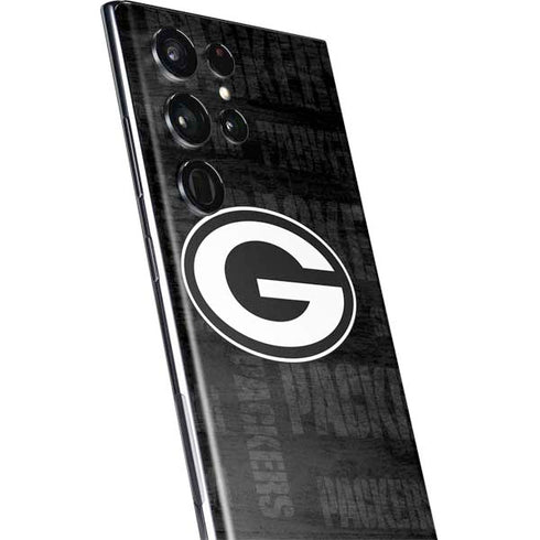 NFL Green Bay Packers Black & White Galaxy S22 Ultra Skin