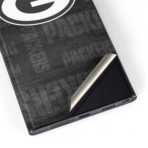 NFL Green Bay Packers Black & White Galaxy S22 Ultra Skin