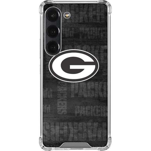 NFL Green Bay Packers Black & White Galaxy S23 Clear Case