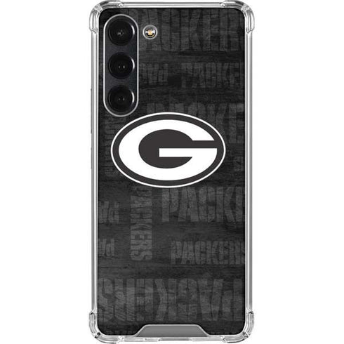 NFL Green Bay Packers Black & White Galaxy S23 Plus Clear Case