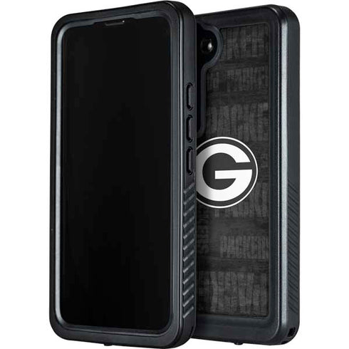 NFL Green Bay Packers Black & White Galaxy S23 Plus Waterproof Case