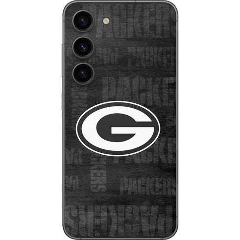 NFL Green Bay Packers Black & White Galaxy S23 Skin