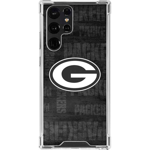 NFL Green Bay Packers Black & White Galaxy S24 Ultra Clear Case