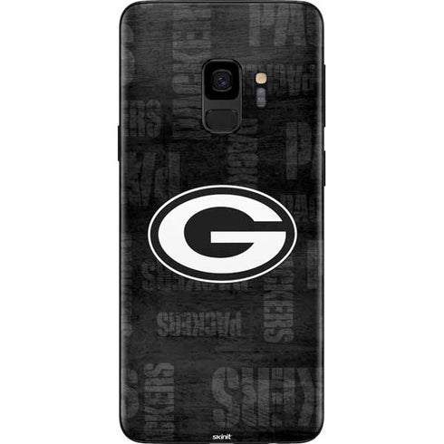 NFL Green Bay Packers Black & White Galaxy S9 Skin