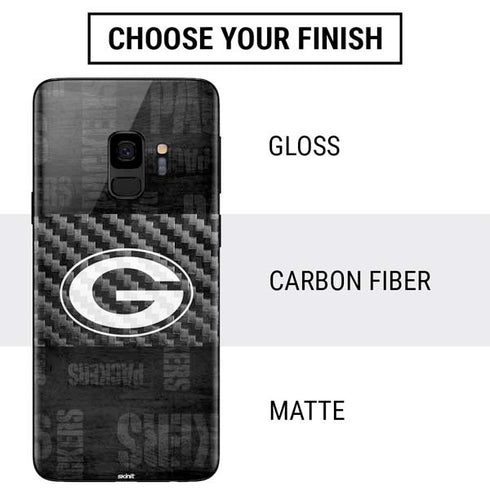 NFL Green Bay Packers Black & White Galaxy S9 Skin