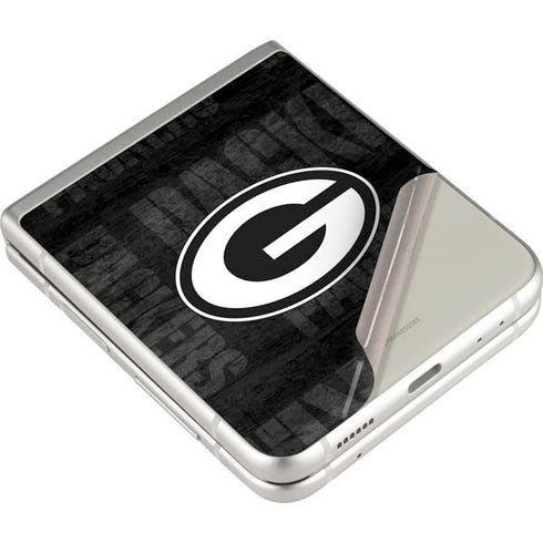 NFL Green Bay Packers Black & White Galaxy Z Flip3 5G Skin