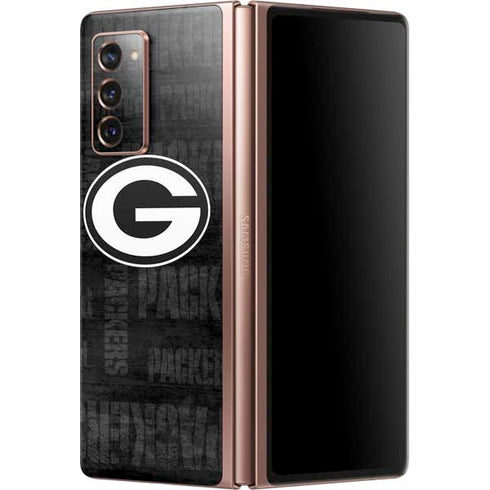 NFL Green Bay Packers Black & White Galaxy Z Fold2 5G Skin