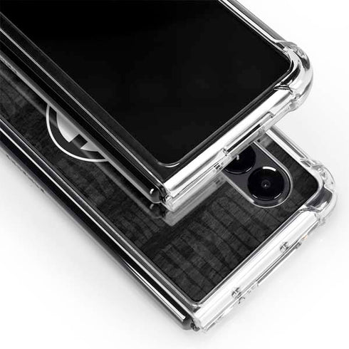 NFL Green Bay Packers Black & White Galaxy Z Fold4 5G Clear Case