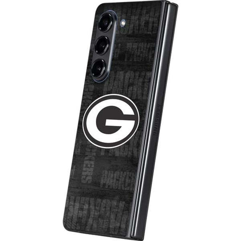 NFL Green Bay Packers Black & White Galaxy Z Fold5 5G Skin
