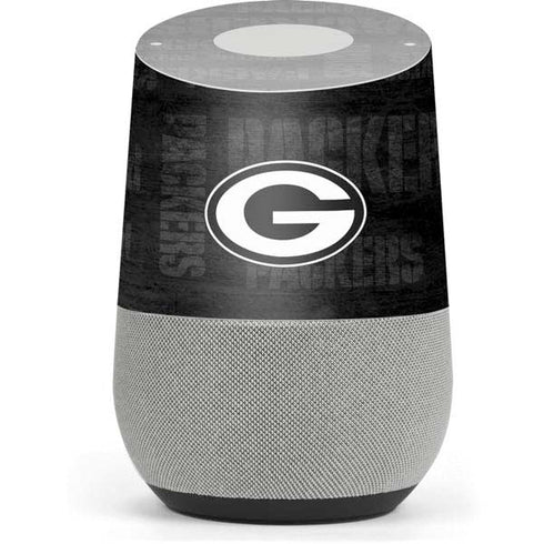 NFL Green Bay Packers Black & White Google Home Skin
