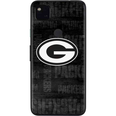 NFL Green Bay Packers Black & White Google Pixel 4a Skin