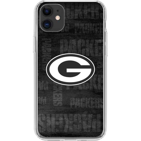 NFL Green Bay Packers Black & White iPhone 11 Clear Case