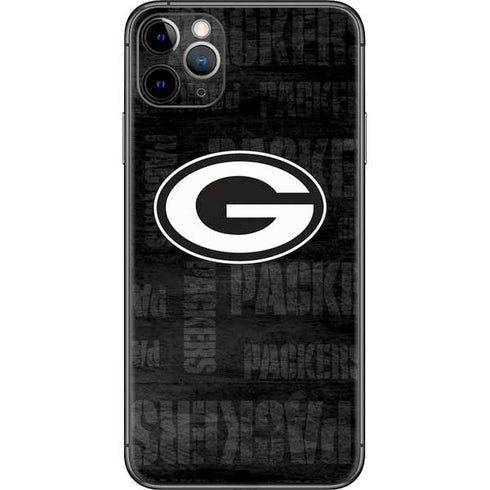NFL Green Bay Packers Black & White iPhone 11 Pro Max Skin