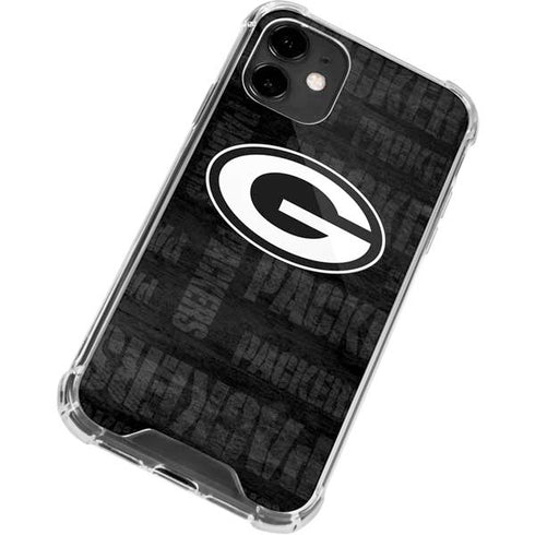 NFL Green Bay Packers Black & White iPhone 12 Mini Clear Case