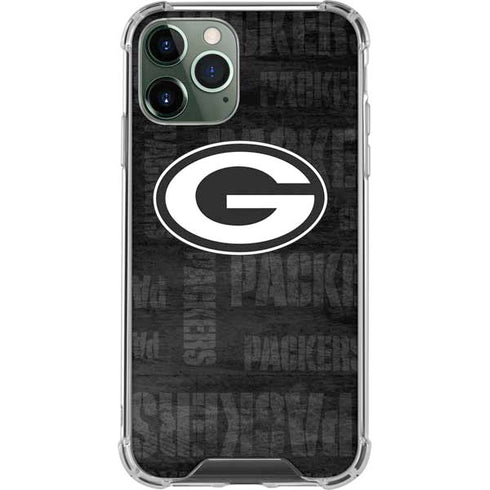NFL Green Bay Packers Black & White iPhone 12 Pro Clear Case