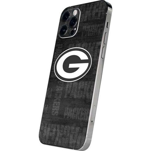 NFL Green Bay Packers Black & White iPhone 12 Pro Max Skin