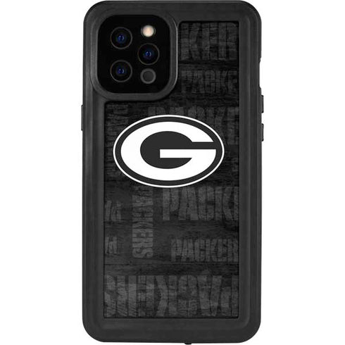 NFL Green Bay Packers Black & White iPhone 12 Pro Max Waterproof Case