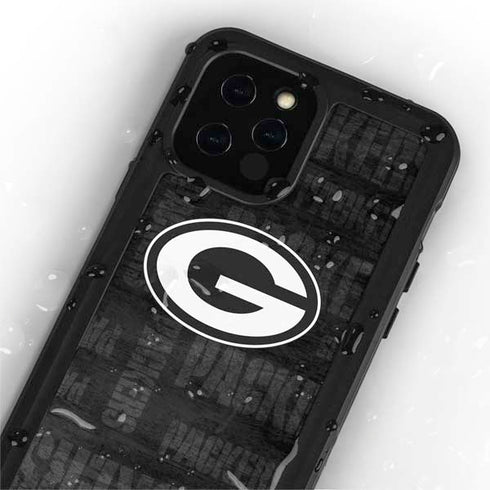 NFL Green Bay Packers Black & White iPhone 12 Pro Waterproof Case