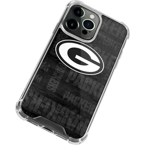 NFL Green Bay Packers Black & White iPhone 13 Pro Clear Case