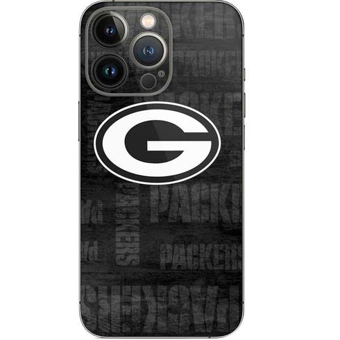NFL Green Bay Packers Black & White iPhone 13 Pro Skin