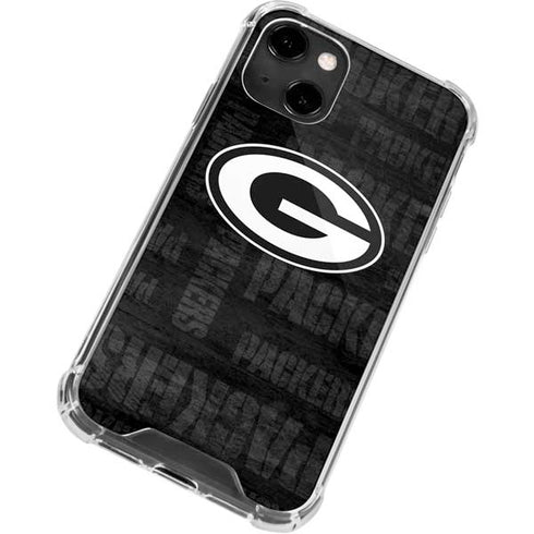 NFL Green Bay Packers Black & White iPhone 14 Clear Case