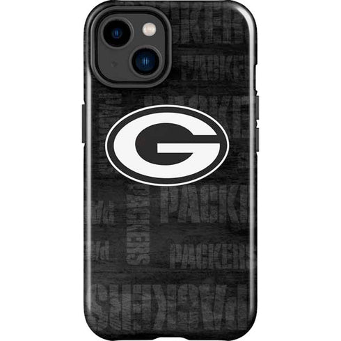NFL Green Bay Packers Black & White iPhone 15 Plus Impact Case