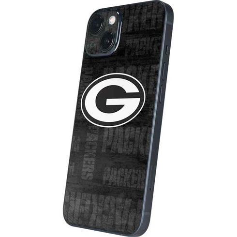NFL Green Bay Packers Black & White iPhone 15 Plus Skin