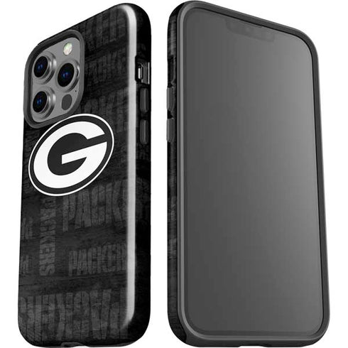 NFL Green Bay Packers Black & White iPhone 14 Pro Impact Case