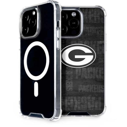 NFL Green Bay Packers Black & White iPhone 15 Pro Max MagSafe Case