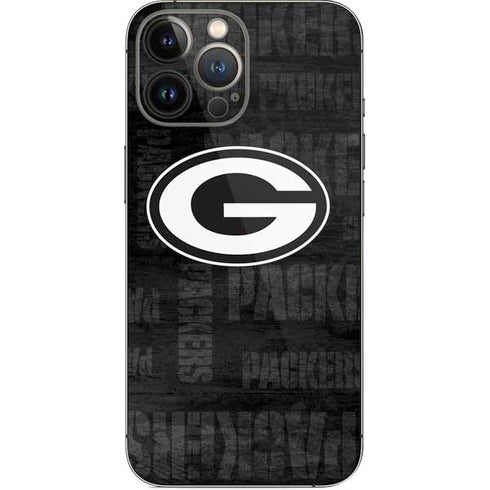 NFL Green Bay Packers Black & White iPhone 14 Pro Max Skin