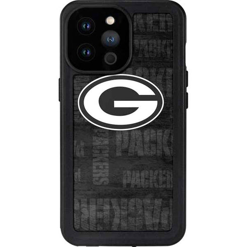 NFL Green Bay Packers Black & White iPhone 14 Pro Max Waterproof Case