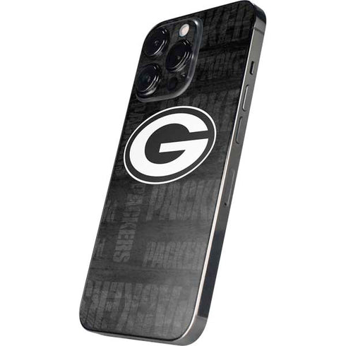 NFL Green Bay Packers Black & White iPhone 14 Pro Skin