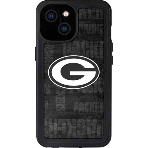 NFL Green Bay Packers Black & White iPhone 15 Waterproof Case