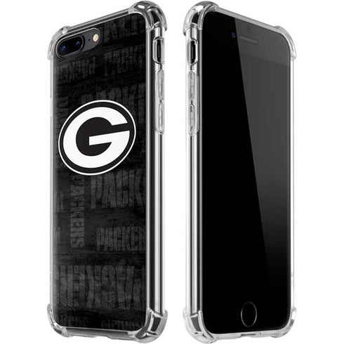 NFL Green Bay Packers Black & White iPhone 7/8 Plus Clear Case
