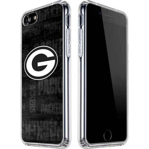 NFL Green Bay Packers Black & White iPhone SE (2nd & 3rd Gen) Clear Case