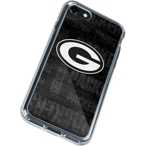 NFL Green Bay Packers Black & White iPhone SE (2nd & 3rd Gen) Clear Case