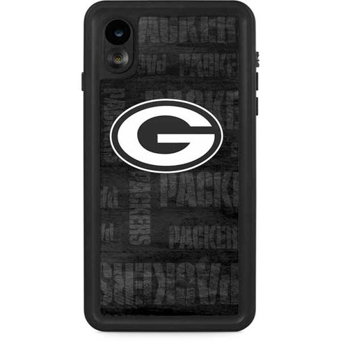NFL Green Bay Packers Black & White iPhone XR Waterproof Case