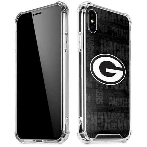 NFL Green Bay Packers Black & White iPhone XS Max Clear Case