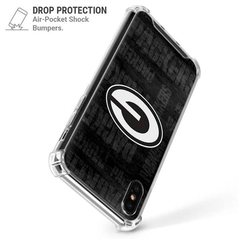 NFL Green Bay Packers Black & White iPhone XS Max Clear Case